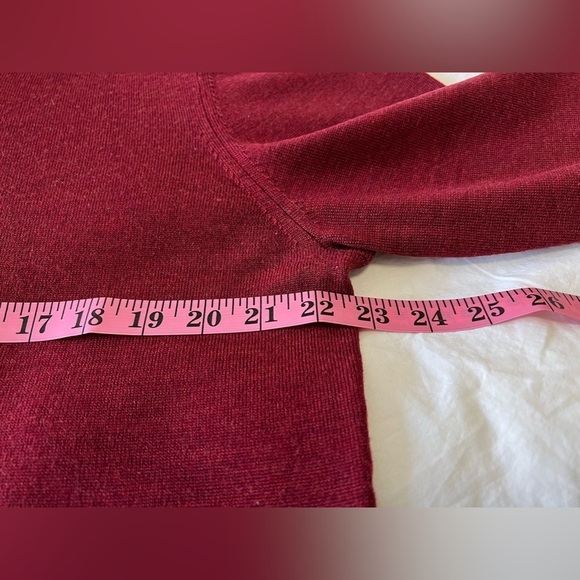 Untuckit | Men’s SZ L | 100% Merino Wool Quarter Zip Sweater Preppy | Red - Picture 3 of 11